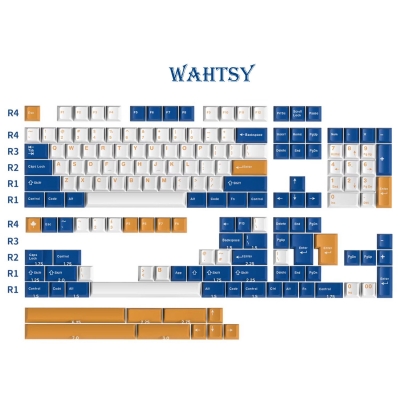 GMK Wahtsy 104+68 Cherry Profile ABS Doubleshot Keycaps Set for Cherry MX Mechanical Gaming Keyboard